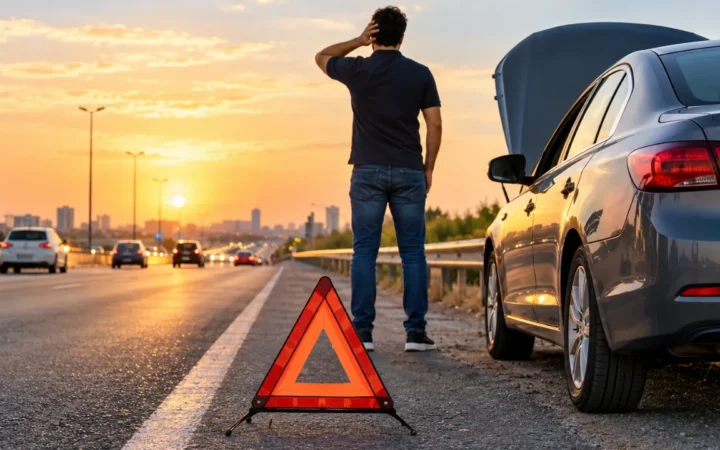 خطوات مهمة عند تعطل سيارتك على الطريق