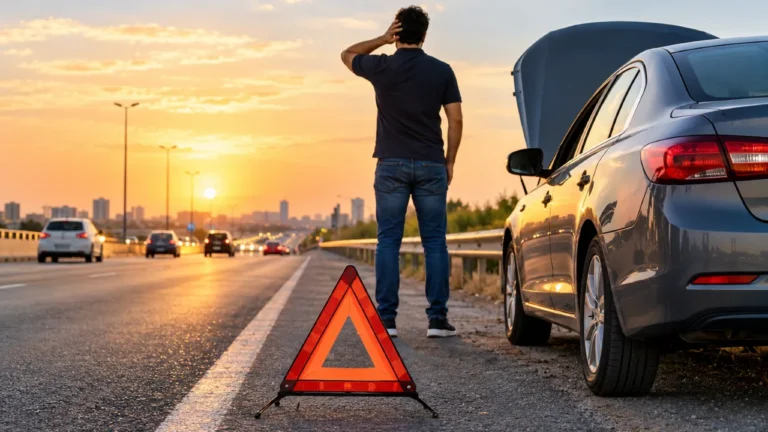 خطوات مهمة عند تعطل سيارتك على الطريق